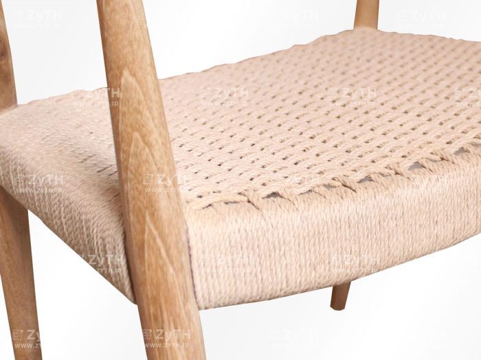 Kopenhagen Arm Chair Teak Wood and Rattan