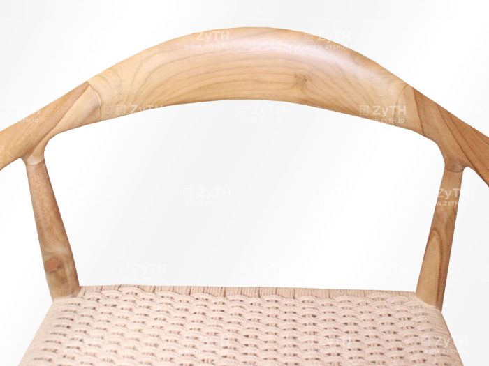 Kopenhagen Armchair With Teak Wood and Rattan Minimalis