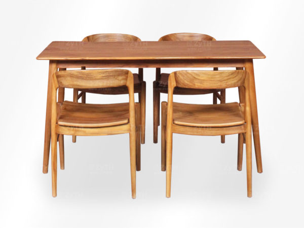 Pusat set kursi makan ross kayu jati minimalis modern