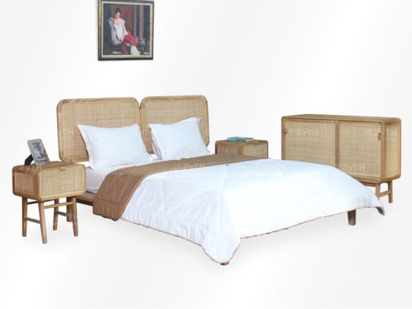 1 Set tempat tidur modern kayu jati