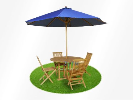 Set kursi makan outdoor kayu jati minimalis
