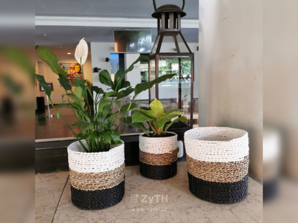 Mini Pot Black Vas Bunga Untuk Hiasan dan Dekorasi Rumah