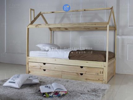 Jual tempat tidur anak minimalis model sorong