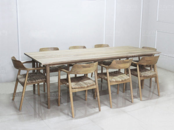 Jual set meja makan besar 8 kursi minimalis