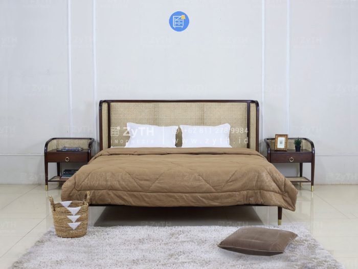 Jual set kamar tidur nirmala kayu jati minimalis modern